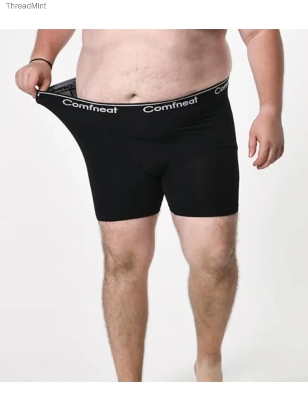 Comfneat Men's Big & Tall Boxer Briefs 5-Pack 3XL-7XL Cotton Spandex